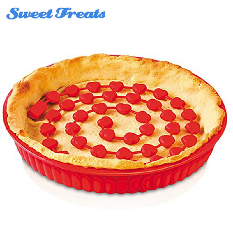 

Sweettreats Silicone Pie Weights Red High Grade Silicone Non-stick Heat Resistant 300c Safe Eco-Friendly Kitchen Pie Cake Tools