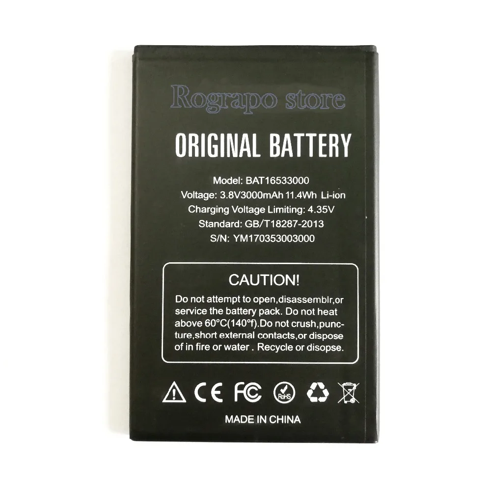 3.8V 3000mAh DOOGEE X9 pro BAT16533000 Replacement Battery For DOOGEE 5