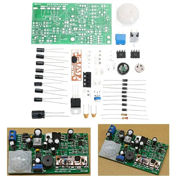 

DIY Pyroelectric Infrared Sensor Kits Anti-Theft Circuit Electronic Technology Training Sets