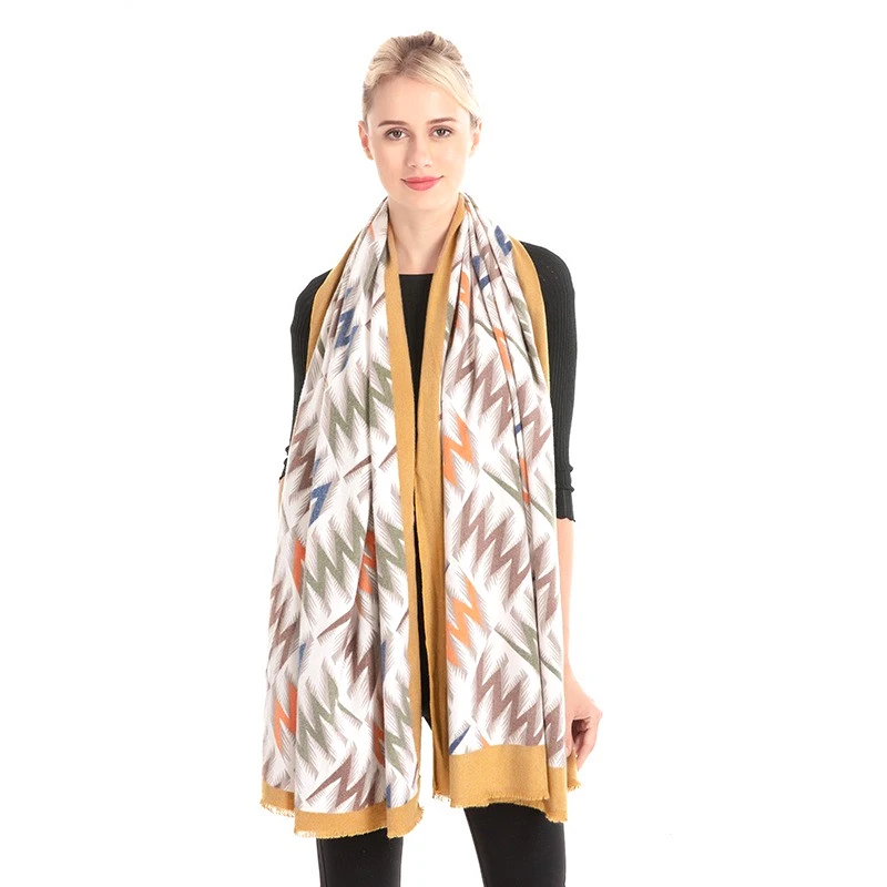 

Autumn Winter Cashmere Soft Long Scarves For Women Warm Thick Fashion Print Designer Oversize Blanket Female Shawls And Wraps