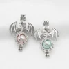 10pcs Silver Plated Flying Dragon Pearl Cage Diffuser Lockets Pendant for Aromatherapy Perfume Essential Oil Necklace Making 1