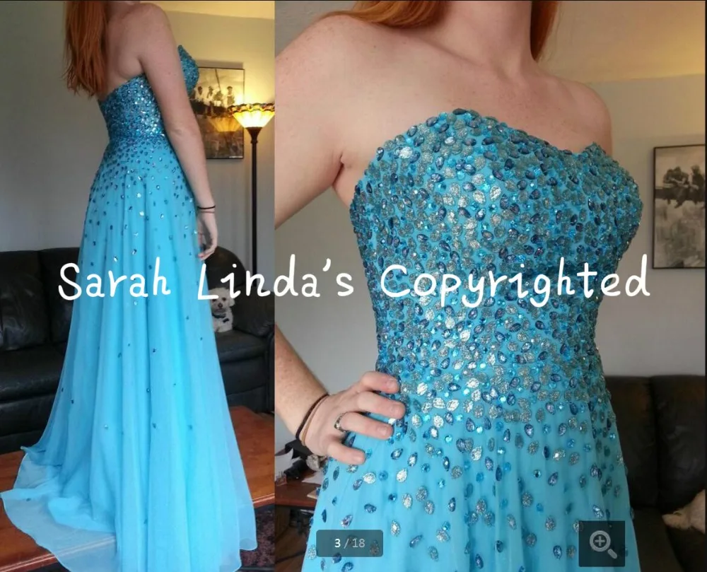 ^Cheap 2016 real picture a line blue chiffon evening dress gorgeous heavily beading crystals formal evening gowns best selling ^Cheap 2016 real picture a line blue chiffon evening dress gorgeous heavily beading crystals formal evening gowns best selling