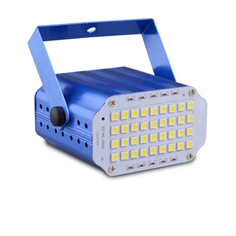 Luzes do Palco Alta Qualtiy Led Luz Estroboscópica Girando Voz Ativado Festa Discoteca Stroboscope Lâmpada 36leds Smd 5050 4 Cheap Efeito de Iluminação de palco