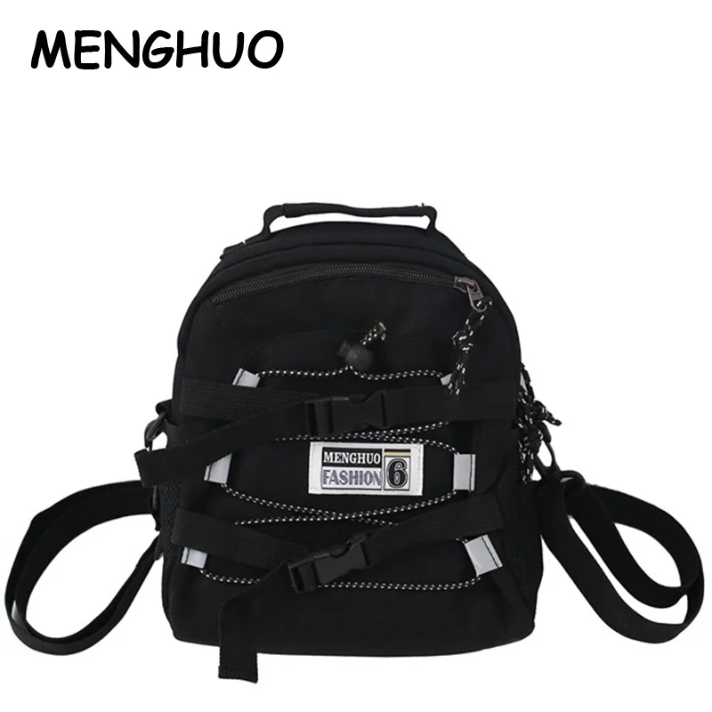 

Menghuo Oxford Cloth Anti-Theft Unisex Small Backpack New Fashion Shoelace Multi-Function Backpack Leisure Travel Backpack