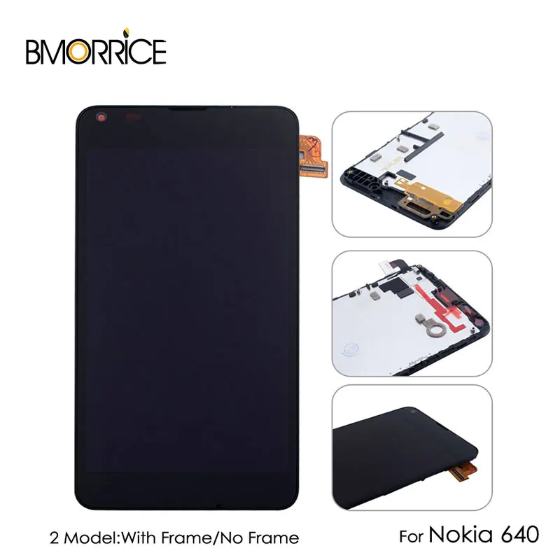 

Original LCD Display For Microsoft Nokia Lumia 640 RM-1072 Touch Screen Digitizer Assembly with Frame Replacement Parts 5.0''