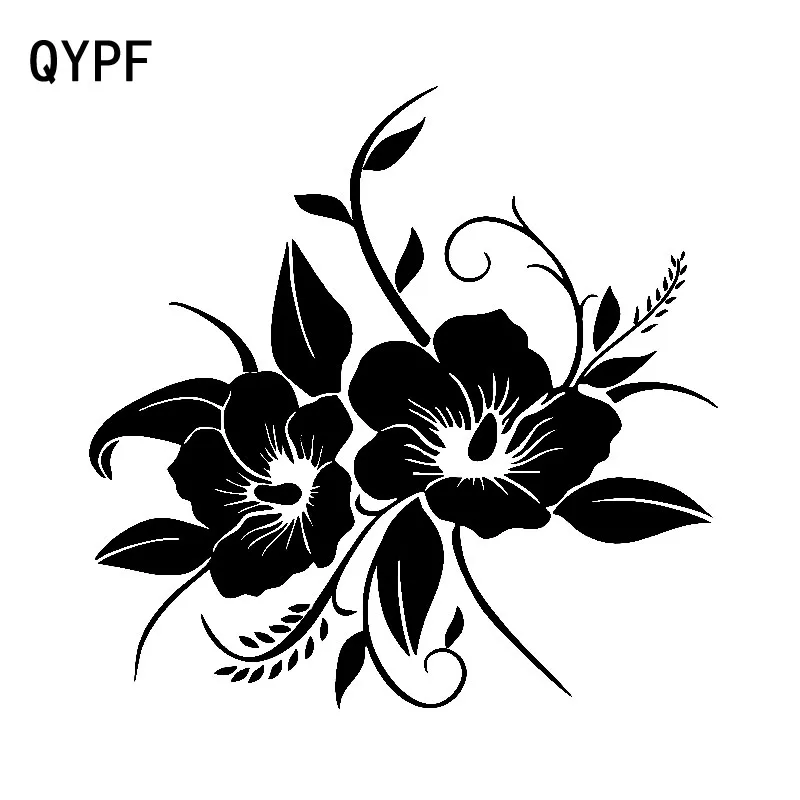 QYPF 15 8 см * 9 нежные и красивые цветущие Цветочные виниловые наклейки Изящные