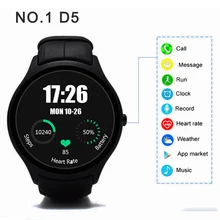 NO. 1 D5 Smart Uhr Bluetooth 4,0 smartwatch mit Wifi GPS Schrittzähler Heart Monitor 512 MB + 4 GB Smartwatch für Android iOS uhren