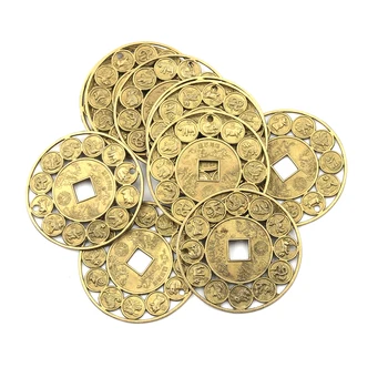 

5PCS/Lot Zinc alloy Auspicious Lucky Chinese Zodiac Feng Shui Coin For Good Luck Amulet Prosperous Protection Diameter:4.5cm