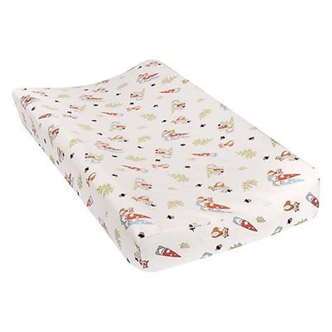 TrendLab 101383 Forest Gnomes Deluxe Flannel Changing Pad Cover