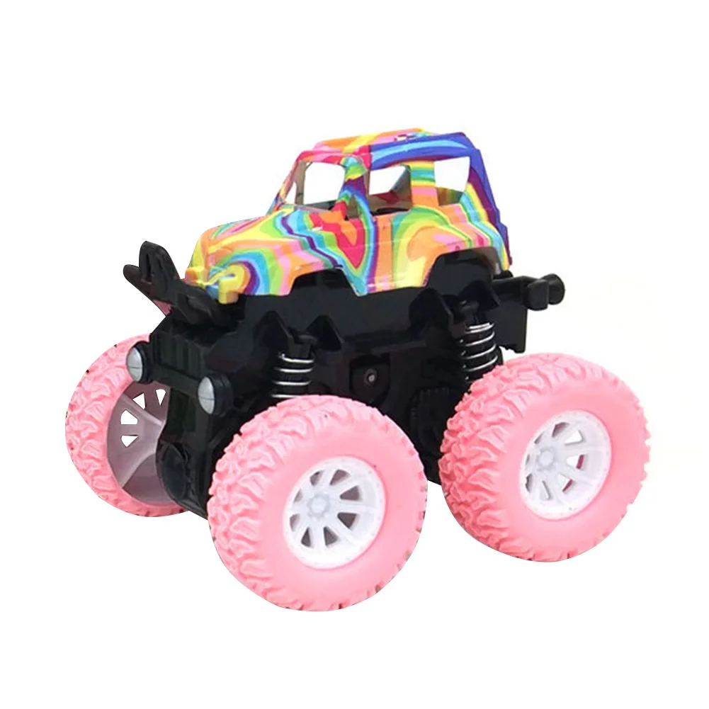 Монстр-Трак, прочные игрушки, автомобиль, дети, анти-шок, 360 градусов, листать, подарок, транспортные средства, для улицы, инерция, легкое управление, трение, питание - Цвет: Розовый