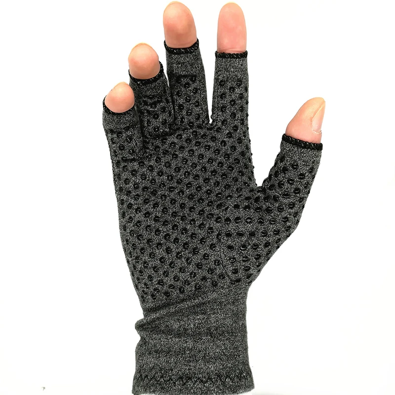 Медные компрессионные перчатки без пальцев Carpal поддержка рук запястье бандаж рельеф туннель артрит боль в суставах