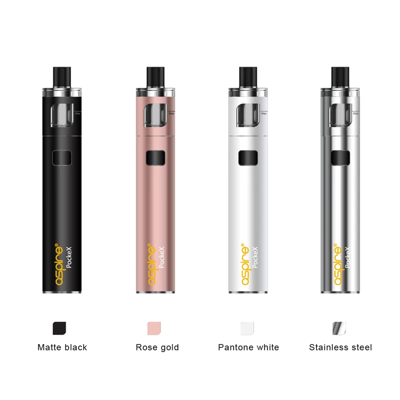  Aspire PockeX electronic cigarette vaporizer set Ego Aio vape starter kit e pipe mech vape pen kit 