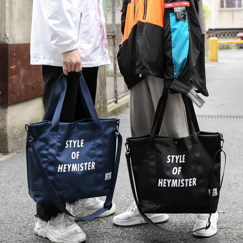 

2019 New College Wind canvas shoulder bag large hand bag simple fresh student bag