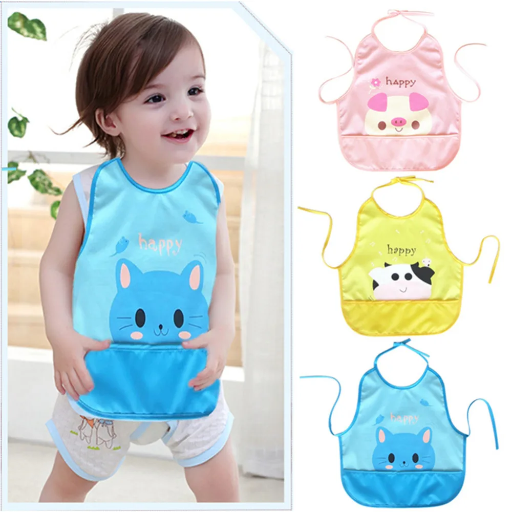 IMSHIE Children Cartoon Waterproof Bib Soli Release Baby