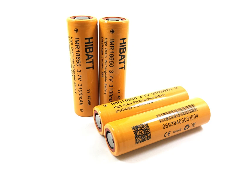 4 шт. iconstel High drain Тайвань HIBATT IMR18650 Li-on батарея 3100 мАч 3,7 в 25A 18650 игрушка электронная сигарета мощность батареи