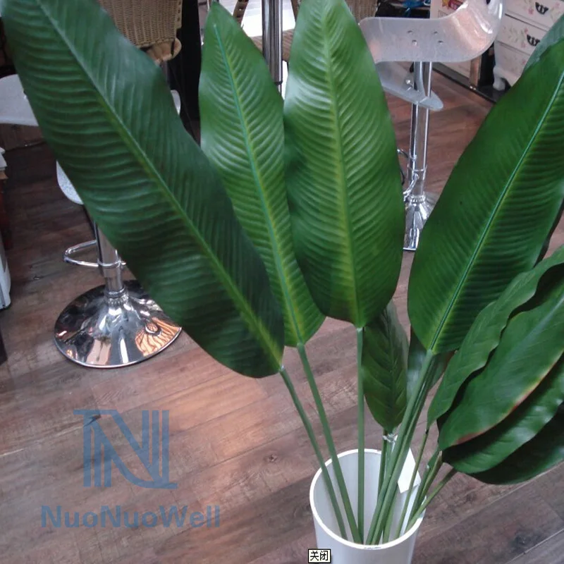 Buy NuoNuoWell 5 Sprays Green Silk Banana Leaves