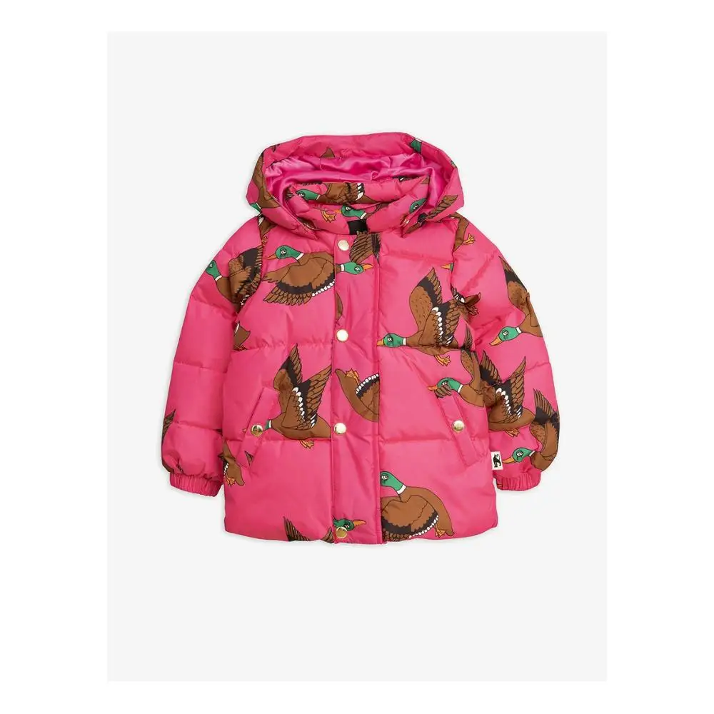 Детское пальто; коллекция года; зимнее плотное хлопковое пальто для мальчиков и девочек; куртка с капюшоном с изображением животных для малышей; верхняя одежда; детская одежда; пальто - Цвет: hot pink duck