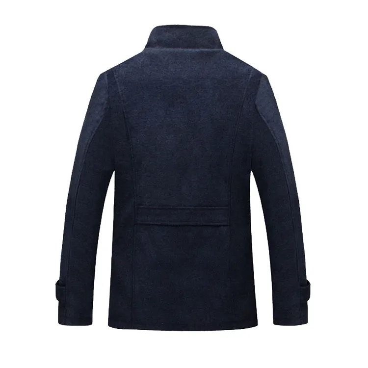 NaranjaSabor зимнее Мужское пальто с флисовой подкладкой, толстые теплые шерстяные пальто, осеннее пальто, мужские шерстяные куртки, брендовая одежда N484