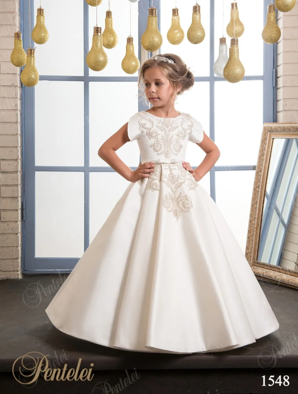 satin gown for kids