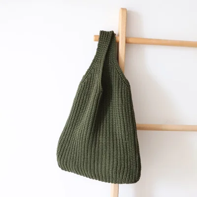 

NEW Comfortable Woolen Woven Knitted Bag Handbags Fashionable Simple Ladies Totes Shoulder Handbag Crochet Bag Women girl bags