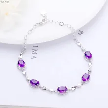 gem jewelry manufacturer trendy 925 sterling silver natural purple crystal amethyst adjustable charm chain bracelet women gem jewelry manufacturer trendy 925 sterling silver natural purple crystal amethyst adjustable charm chain bracelet women