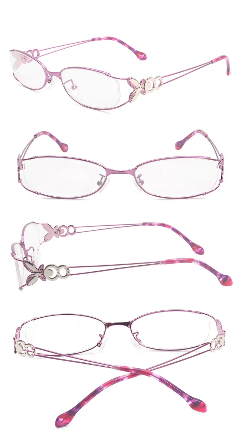 2565 женские металлические очки в форме бабочки, оправа, оптические очки по рецепту для женщин, модные очки, оправа для очков