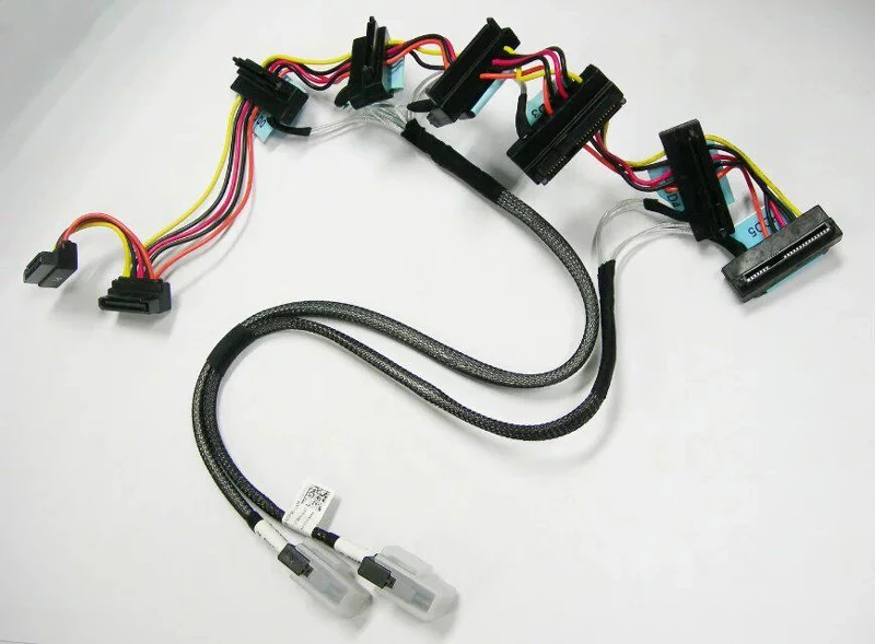 

6Gb Mini SAS 36p (2) SFF-8087 to (6) SFF-8482 Connectors with 2 SATA Power Cable