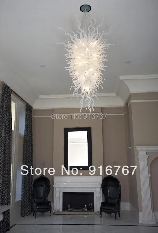 

LR379-Free Shipping High Ceiling Hallway Lighting White Chandelier