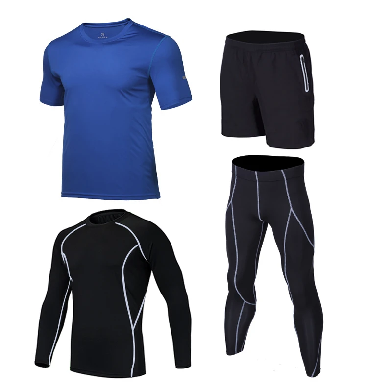 2017 Quick Dry Sports Suit Boys Running Fitness Compression Underwear Kids Gym T shirts Tights