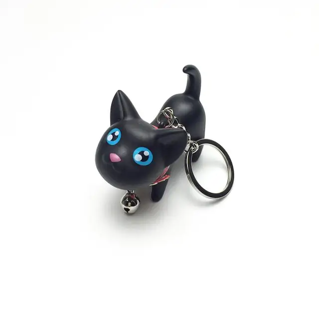 New Fashion Cute Cat Kitten Keychain Lovely Animal Dolls Keyring Bag
