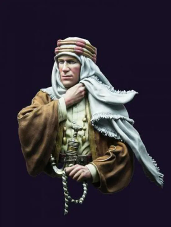 

Unassambled 1/10 Ancient Arab man bust (WITH BASE ) Resin figure miniature model kits Unpainted