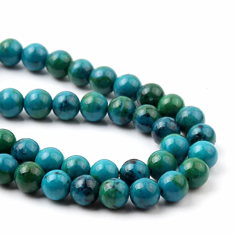 

Pick Size 4/6/8/10/12mm Natural Chrysocolla Stone Beads Loose Spacer Beads for DIY Bracelet&Necklace Jewelry Making