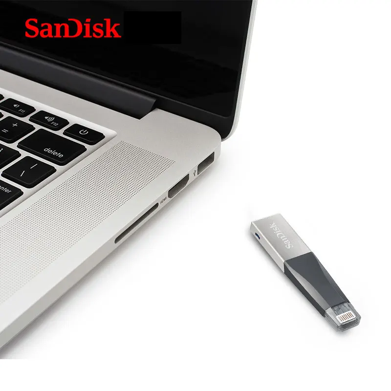 Флеш накопитель SanDisk 128 ГБ 64 OTG USB3.0 SDIX40N USB флеш 256 lightning флешка для iPhone iPad iPod APPLE MFi|USB