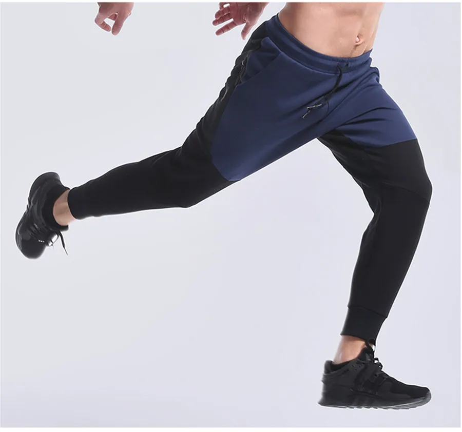 Мужские дышащие штаны для бега с эластичным шнурком, спортивные штаны для фитнеса, тренировочные штаны