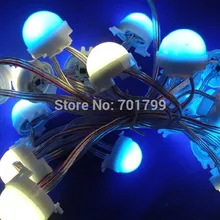 20 штук WS2811 3 светодиода rgb сменный ЖК-экран, молочное покрытие, DC12V, 30 мм в диаметре; с прозрачный провод