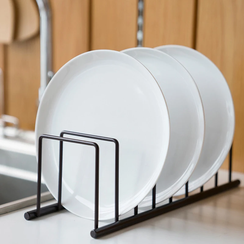 

1PC Iron Pot Lid Rack Cutting Board Shelf Plate Dish Holder Multifunctional Kitchen Multi-Layer Lid Shelf Dish Rack Drainer