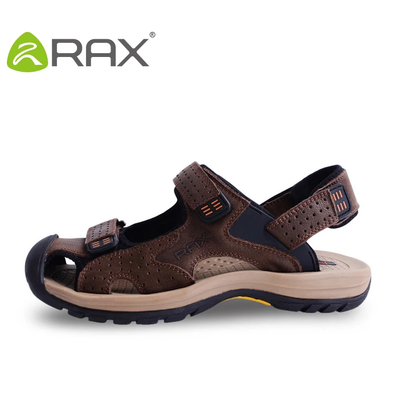 RAX Genuine Leather Men's Sandals Male Slippers Cowhide Outdoor Casual Men | Обувь