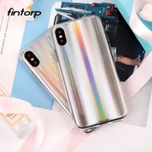 

Fintorp Glitter Bling Case For iPhone 7 8 6S Cases Luxury RainBow Laser Cover For iPhone 6S 6 7 8 Plus X Funda On for iPhone 5S