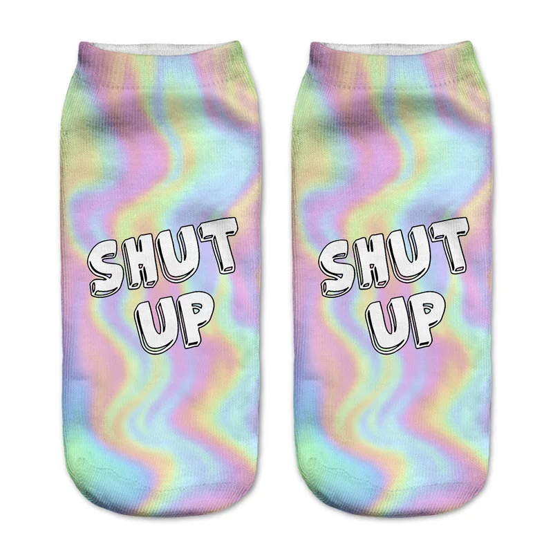 

RUNNING CHICK shut up 3d digital printing socks