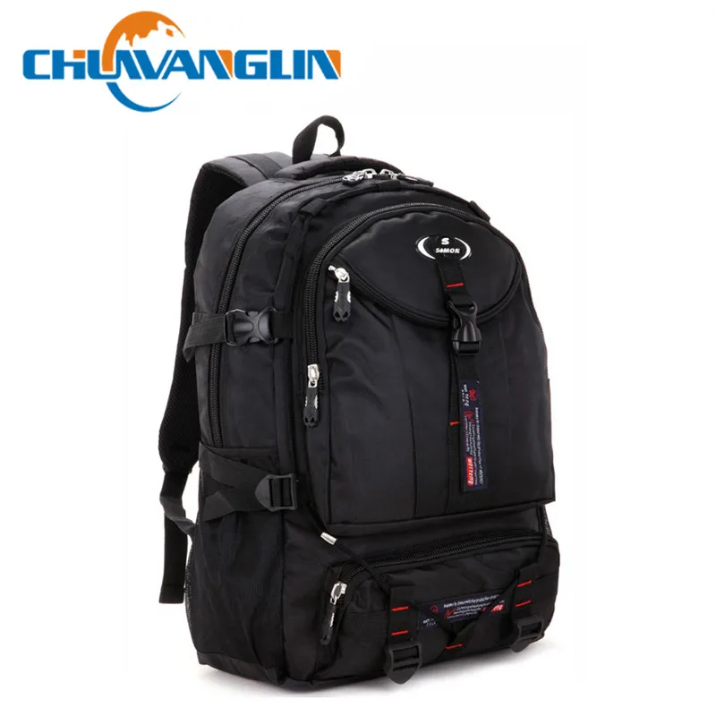 Chuwanglin الأزياء الترفيه سعة كبيرة تسلق الجبال حقيبة السفر حقيبة لون نقي النايلون الرجال على ظهره ZDD5251