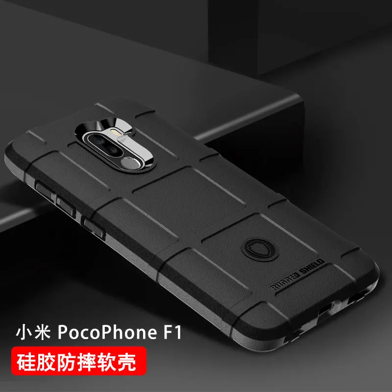 Чехол для Xiaomi Poco F1 силиконовый мягкий ударопрочный чехол из ТПУ Для Pocophone черный