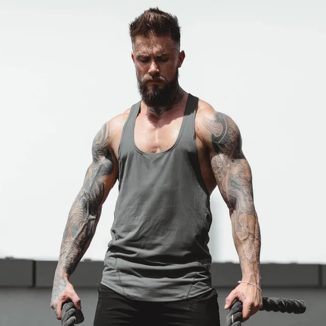 Go Hard Men's Gym & Workout Tank Top - Image 2