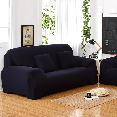 WLIARLEO стрейч диван Slipcover чехлы для диванов для гостиной эластичная ткань анти-клещ универсальный для одного/двойного/трех/четырех сидений - Цвет: Navy