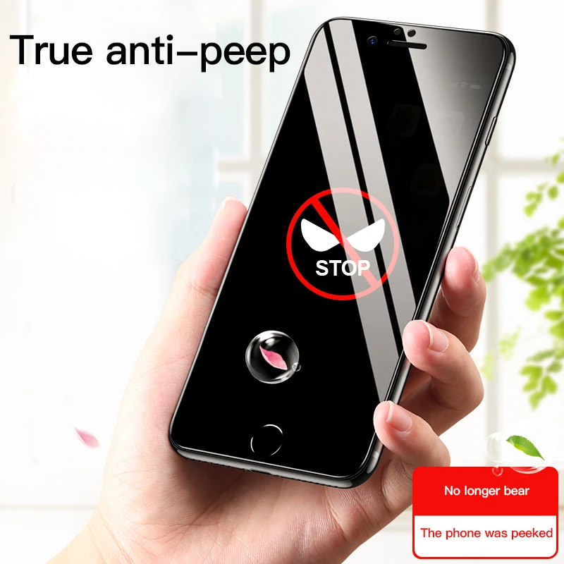 

Anti Glare HD Glass Screen Protector For iPhone XSmax XR XS X 6 6s 7 8 Plus Tempered Glass Privacy Protective Film For iPhone 7