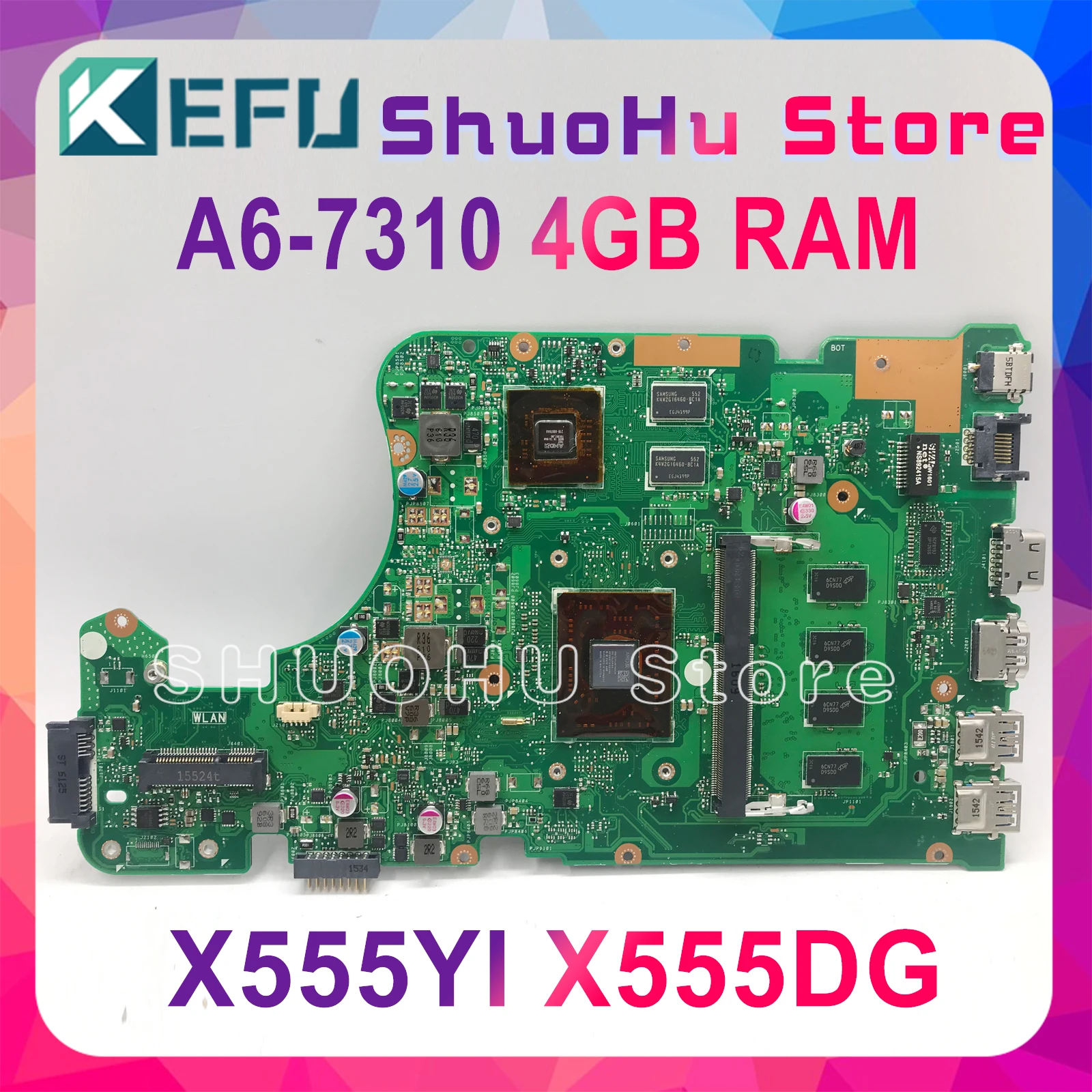 KEFU X555DG Motherboard FIT For ASUS X555DG A555DG X555QG X555YI Laptop