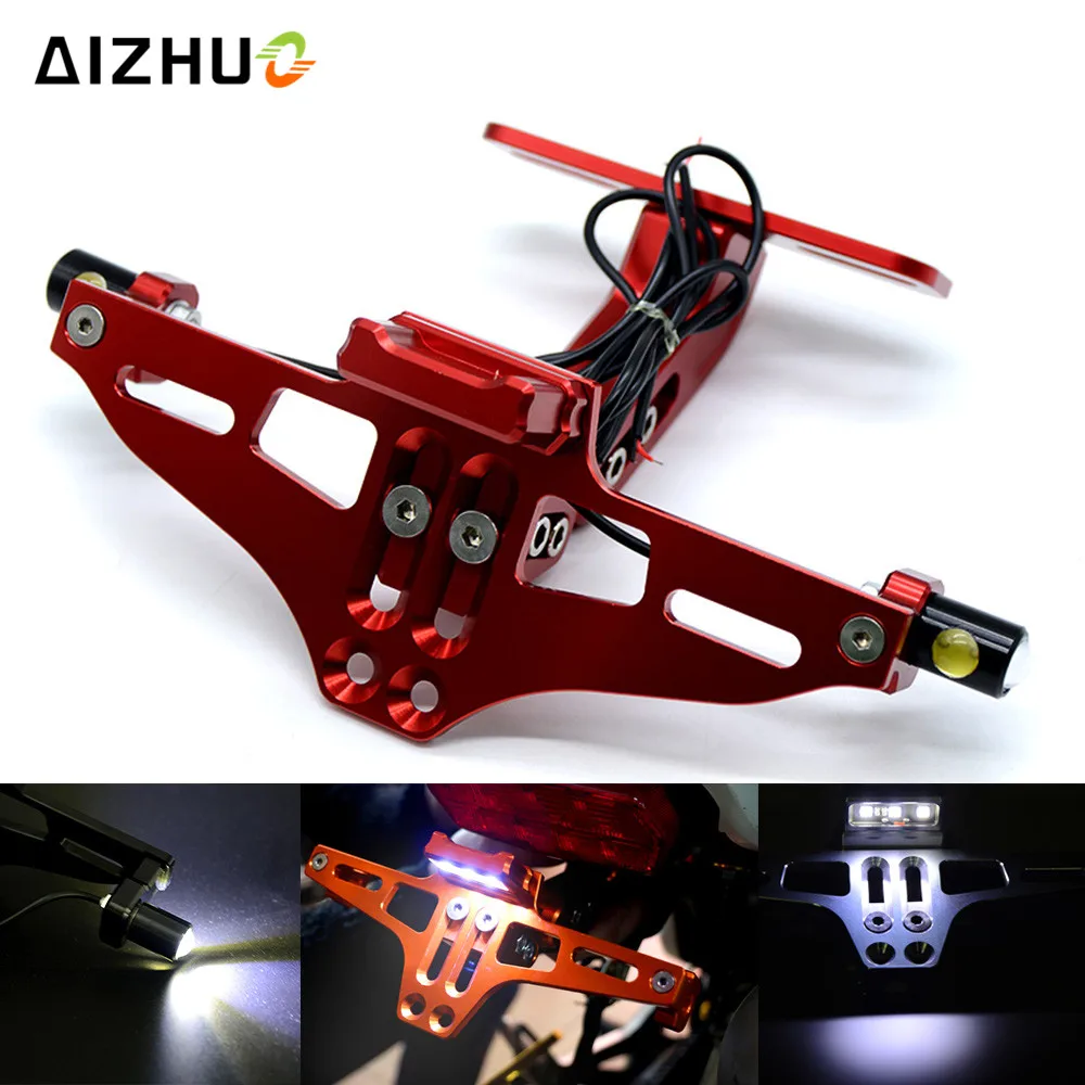 CNC Motorcycle License Plate Holder Rear Registeration Plate Frame Mount Bracket for HONDA CBR600RR F2 F3 F4 F4I CBR 600 F5