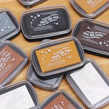 

1pc Creative Metallic colourful inkpad planner scrapbooking silicone stamp greeting card making supplies DIY