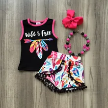 Летняя одежда для маленьких девочек; Верхняя одежда для девочек; одежда с перьевым плюшем; брюки с аксессуарами