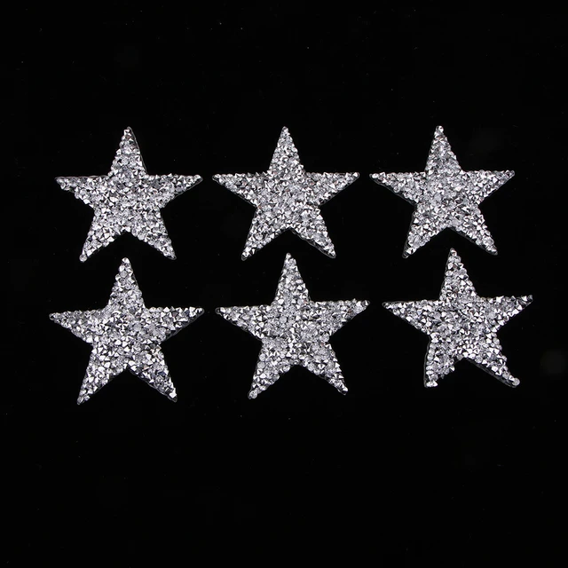 Mixed Size Crystal Rhinestone Star Patches For Clothing Sparkling Pentagram  Appliques Garment Embroidered Patch Iron On Motifs - AliExpress