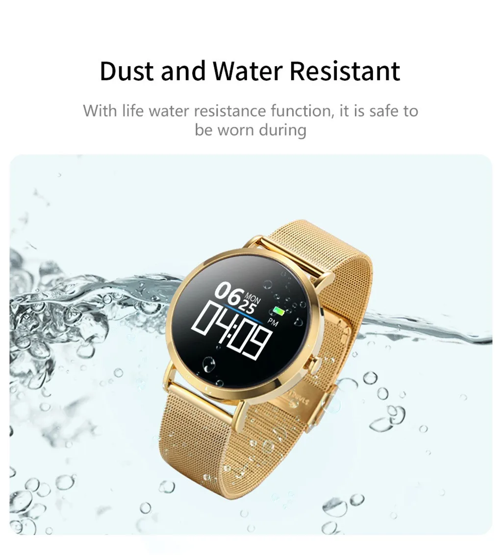 HIPERDEAL Smartwatch 2019 Для женщин крови Давление сердечного ритма мониторинг сна Спорт Смарт часы браслет для Android IOS Apr19